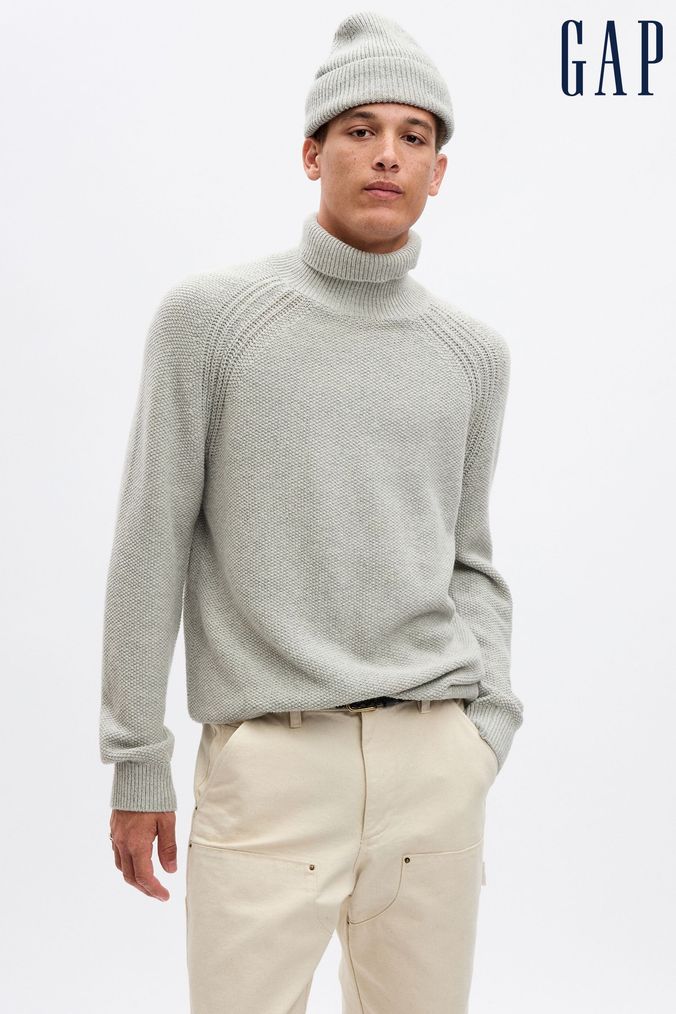 Mens shop grey turtleneck