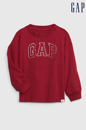 Gap Red Arch Logo Crew Neck Long Sleeve Sweatshirt (Q43241) | £10