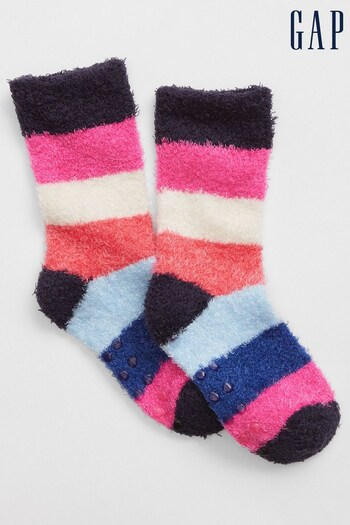 Gap Pink Cosy Stripe Fluffy Socks (Q43245) | £3