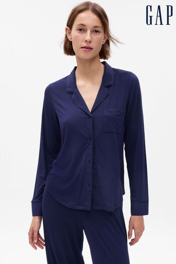 Gap Navy/Blue Truesleep Long Sleeve Pyjama Top (Q43299) | £30