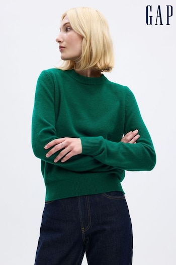 Gap Green CashSoft Cotton Mix Crew Neck Jumper (Q43305) | £45