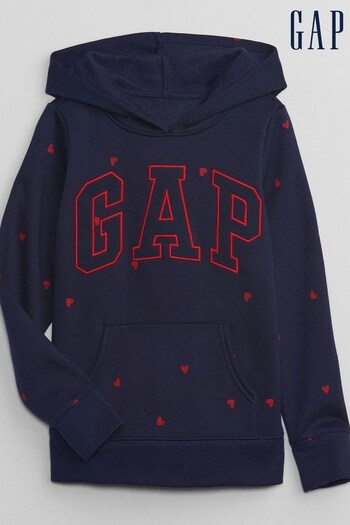 Gap Navy Blue Graphic Logo Hoodie (Q43316) | £20