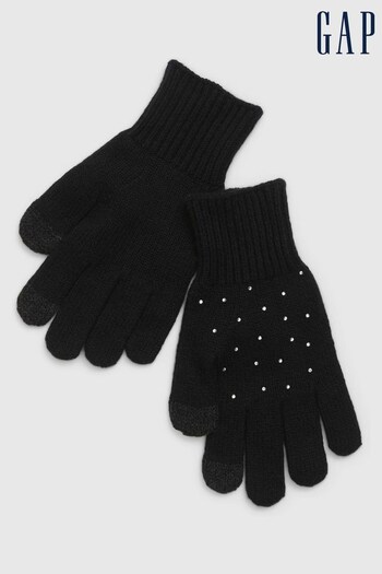 Gap Black CashSoft Rhinestone Gloves (Q43319) | £12