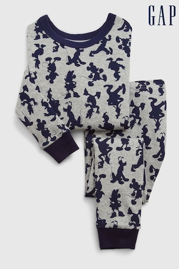 Gap Grey & Navy Disney Mickey Mouse Organic Cotton Pyjama Set (12mths-5yrs) (Q43328) | £20
