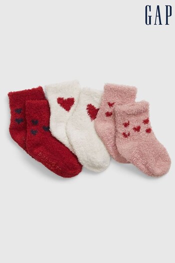 Gap Red/Pink/White Cosy Socks 3-Pack (Q43334) | £8