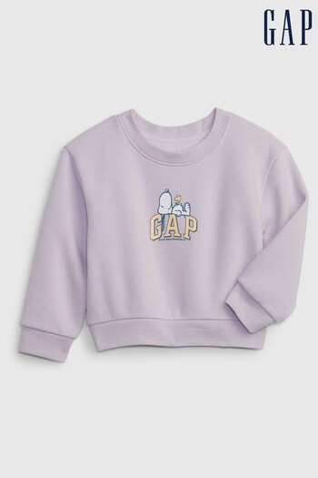 Gap Purple Snoopy Crew Neck Sweatshirt (Q43348) | £20