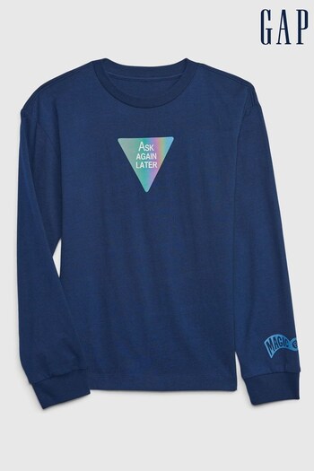 Gap Blue Magic Eight Ball Long Sleeve T-Shirt (Q43351) | £24