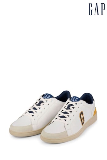 Gap White, Yellow and Navy Seattle Low Top G Trainers (Q43465) | £75