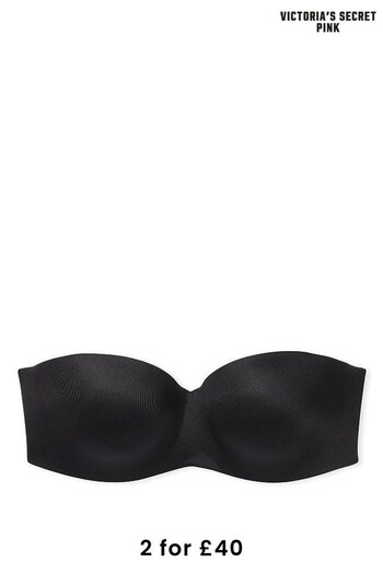 Victoria's Secret PINK Pure Black Lightly Lined Strapless Multiway Bra (Q43509) | £29