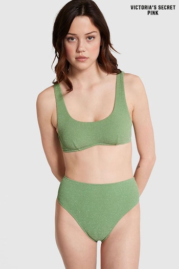 Victoria's Secret PINK Wild Grass Green Padded Bikini Top (Q43519) | £26