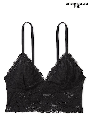Victoria's Secret PINK Pure Black Triangle Lace Bra (Q43521) | £19