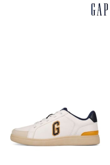 Gap White, Yellow and Navy Seattle Kids Low Top G Trainers (Q43549) | £45