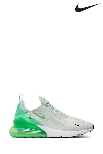 Nike super White/Green Air Max 270 Trainers (Q43618) | £145
