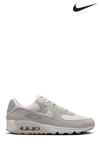 Nike Grey/White Air Max 90 Trainers (Q43619) | £155