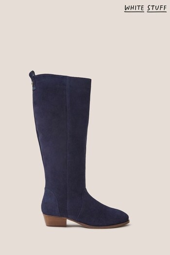 White Stuff Blue Willow Suede Knee High Boots (Q43701) | £110