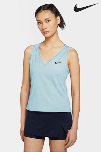Nike run Light Blue Court Victory Tennis Vest (Q43755) | £40