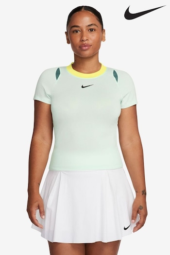 Nike Mint Green Court Advantage Tennis T-Shirt (Q43767) | £55