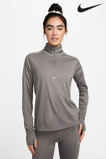 Nike Grey Dri-Fit Pacer Half Zip Running Top (Q43772) | £45