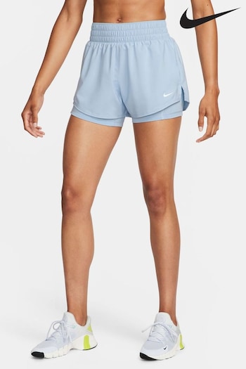 Nike Blue One Dri-FIT Mid Rise 3 Inch 2 In 1 Shorts (Q43786) | £40