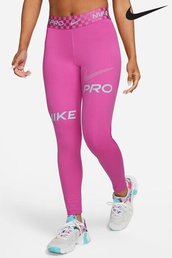 Nike Pink Pro Graphic Full Length Training Leggings (Q43791) | £55
