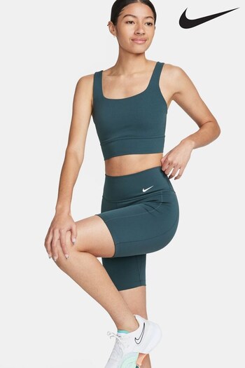 Nike Green Leak Protection Mid Rise 7 Biker Shorts (Q43792) | £55