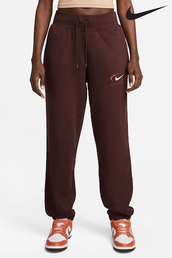 Nike React Brown Oversized Sportswear Phoenix Fleece High Waisted Joggers (Q43803) | £70