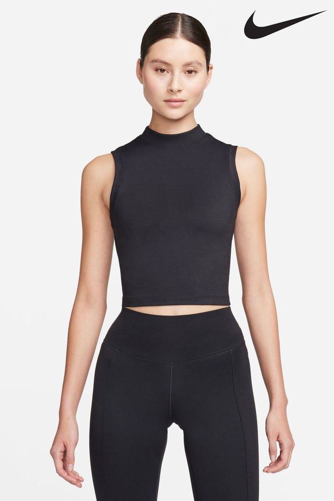 Nike high neck crop top sales