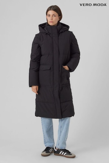 VERO MODA Black 2-In-1 Padded Coat And Gilet Set With Detachable Sleeves (Q43872) | £98