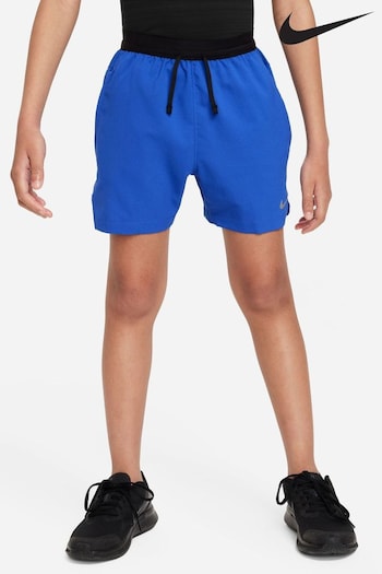Nike Blue Multi Tech EasyOn Boys DriFIT Training Shorts (Q43948) | £30
