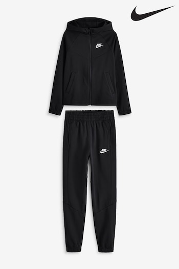 Nike White Black Full Zip Hoodie Tracksuit (Q43983) | £75