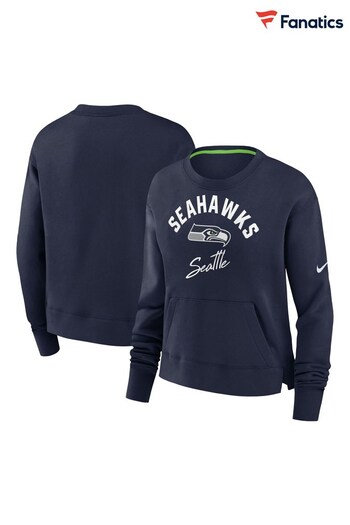 Fanatics Blue Seattle Seahawks Crew Fleece (Q44374) | £55