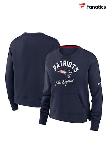 Fanatics Blue New England Patriots Crew Fleece (Q44400) | £55