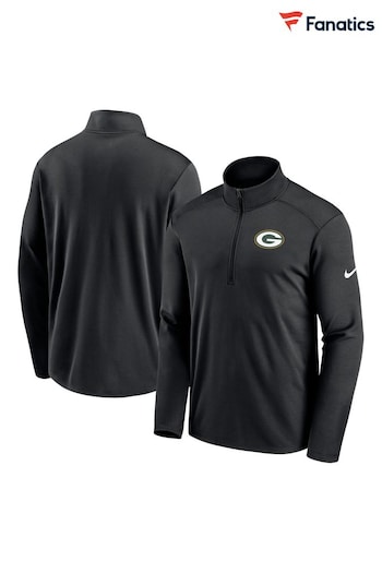 Fanatics Black Bay Packers Pacer Half Zip Jacket (Q44575) | £55