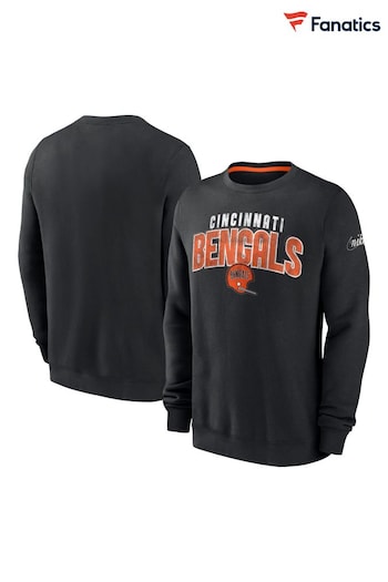 Fanatics Cincinnati Bengals Rewind Club Crew Fleece Black Sweatshirt (Q44604) | £60