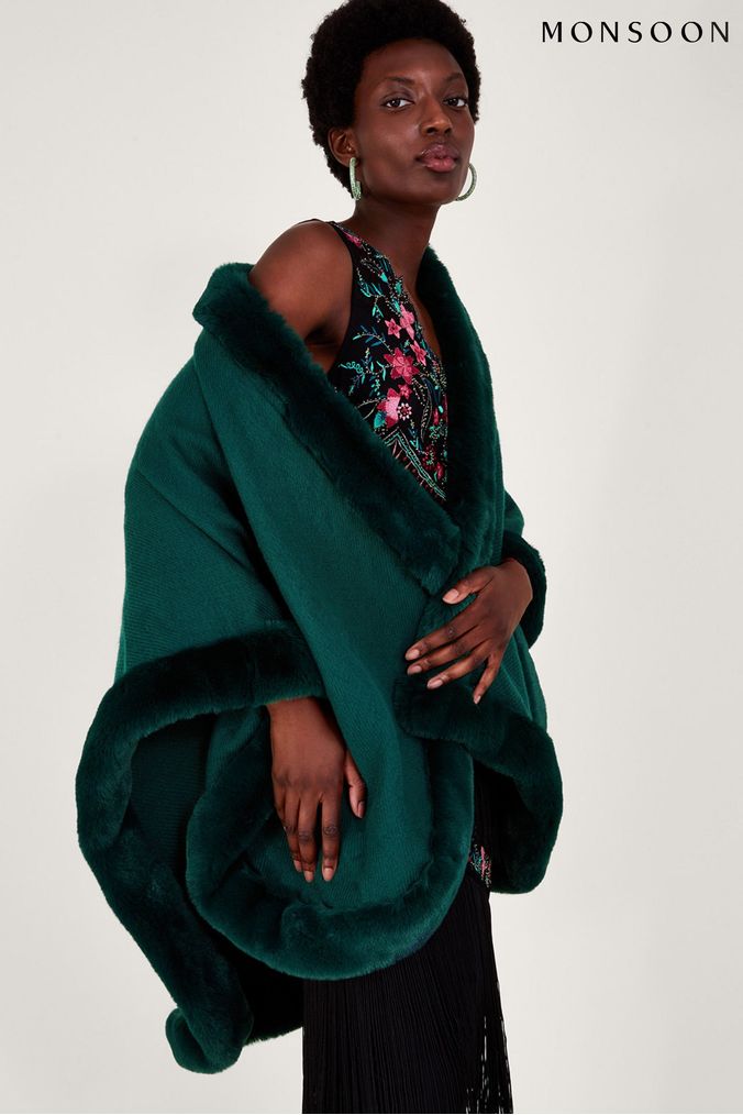 Target best sale fur shawl