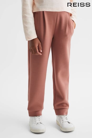 Reiss Mink Seren Junior High Rise Elasticated Jersey Trousers (Q44720) | £40