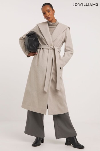 JD Williams Natural Hooded Robe Coat (Q44727) | £78