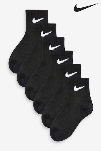 Nike Ember Black Basic Ankle Socks 6 Pack (Q44756) | £14