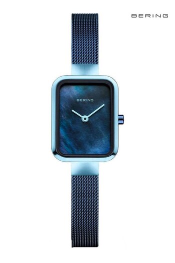 Bering Ladies Blue Classic Petite Square Watch (Q44812) | £179