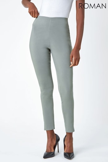 Roman Grey Full Length Stretch Trousers (Q44838) | £26