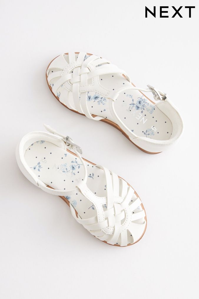 Next girls shop white sandals