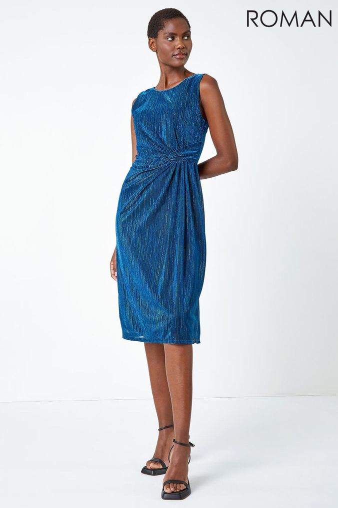 Roman dresses blue cheap