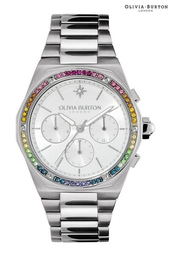 Olivia Burton Ladies Silver Tone Hexa Multifunction Watch (Q44911) | £179