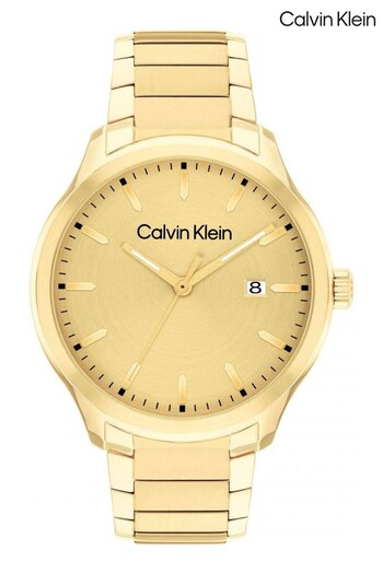 Calvin Klein Gents Gold Tone Define Watch (Q44935) | £189