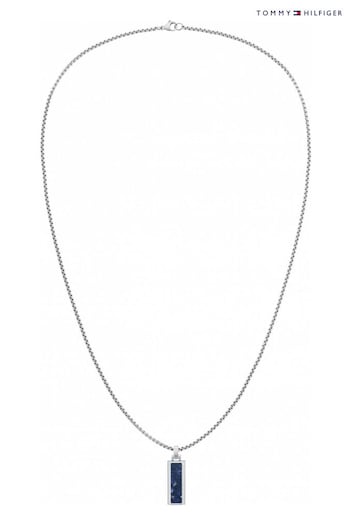 Tommy Hilfiger Gents Silver Tone Jewellery Semi Precious On Metal Necklace (Q44958) | £69