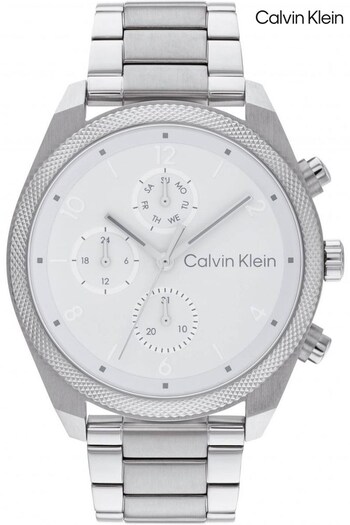 Calvin Fitted Klein Gents Silver Tone Impact Watch (Q44968) | £189
