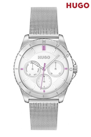 HUGO Ladies #dance Casual Silver Tone Watch (Q44969) | £179