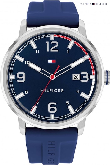 Tommy Hilfiger Gents Blue Essentials Watch and Nylon Bracelet Watch Gift Set (Q44975) | £139