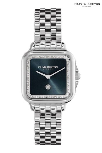 Olivia Burton Ladies Silver Tone Grosvenor Watch (Q44983) | £129