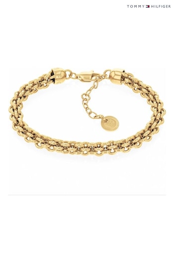 Tommy Hilfiger Ladies Gold Tone Jewellery Intertwined Circles Chain Bracelet (Q44994) | £79